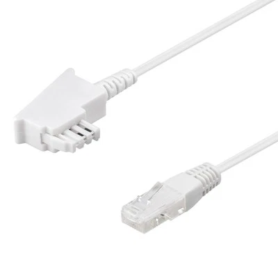 DSL Router Kabel 0,5m für FritzBox EasyBox Speedport TAE Telefon Dose Modem weiß - Bild 1 von 4