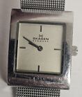 Skagen Ultra Slim 251SSL-BR Mens Watch Mess Band Works Perfectly SHIPS FREE 
