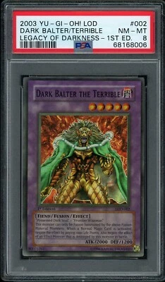 2003 Yu-Gi-Oh! 1st Edition LOD-002 Dark Balter the Terrible - PSA 8 NM-MINT - Image 1 of 2