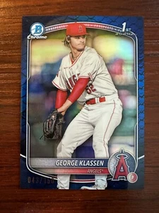 2025 Bowman George Klassen #d/150 Blue Reptilian Chrome #BCP-63- Angels - Picture 1 of 1