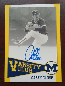 TK Legacy Casey Close Autograph Card Varsity Club # VCB4 U of Michigan - Picture 1 of 2