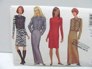 6762 Butterick Fast Easy Women Long Short Dress Vest Jacket Sewing Pattern #522 - Picture 1 of 12