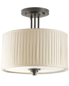 Progress Lighting Clayton Collection 2-Light Espresso Semi-Flush Mount - Picture 1 of 12
