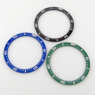 Flat Ceramic Bezel Insert Fit For SKX007 Black Watches 38mm*31.5mm*1mm Lume Dot - Image 1 of 4
