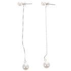 Pearl Long Temperament Silver Earrings Trend Silver Ear Needle for Women