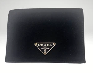 Prada Tessuto Bi-Fold Black Nylon & Leather Wallet - Bild 1 von 5