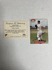 1994 NABISCO ALL-STAR LEGENDS AUTOGRAPHS DUKE SNIDER ON CARD AUTO DODGERS