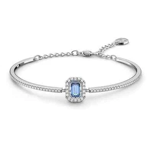 Swarovski Una Bangle Octagon Cut, Pavé, Blue, Rhodium Plated, Designer Giovanna - Picture 1 of 4