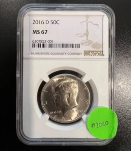 Kennedy Half Dollar | Sale-A-Thon | 2016-D | NGC MS67 | #3000 - Picture 1 of 2