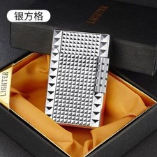 New Oblique Tobacco Pipe Flint Lighter With Ping Sound Windproof Butane Gas 1pc