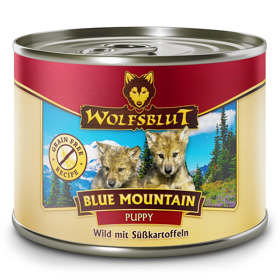 Wolfsblut Puppy Blue Mountain - Wild mit Süßkartoffeln Nassfutter 24 x 200 g - Bild 1 von 1