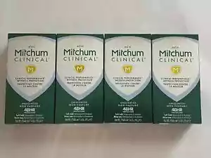 4x Mitchum Men Clinical Unscented AntiPerspirant Deodorant Soft Solid 1.6oz - Picture 1 of 2