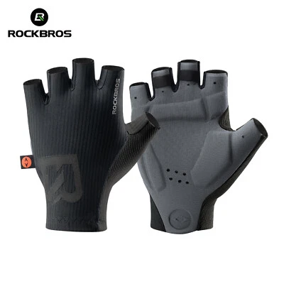 ROCKBROS Riding Gloves Short Finger Mountain Bike Shock-Absorbing Double Arrow - image 1 of 4