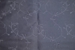 Navy Blue Embroidered polyester-medium weight- 110" x 45" (3.06 yds) - Bild 1 von 7