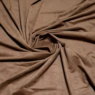 CHAQUETA DE TELA DE POLIPIEL DE GAMUZA SINTÉTICA SPANDEX ROPA TAPICERÍA SOFÁ 58" Foto 1 de 4