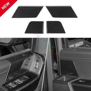 For Ford F150 2021-2022 Carbon Fiber Interior Front & Rear Door Panel Trim Cover - Picture 1 of 10