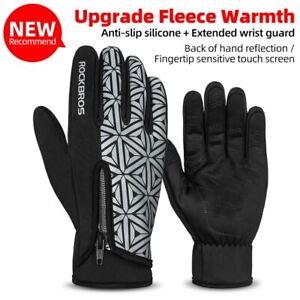 ROCKBROS Winter Skiing Gloves Touch Screen Thermal Fleece Bike Cycling Gloves