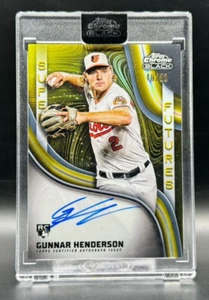 2023 Topps Chrome Black Super Futures Gunnar Henderson GOLD Autograph /50 Rookie - Picture 1 of 2