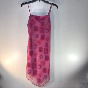 Vintage Alyn Paige Asymmetrical Strappy Midi Dress Womens Size 7/8 USA - Picture 1 of 6