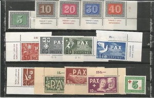 SUIZA #293-305 Como Nuevo NH - 1945 PAX Set - Imagen 1 de 1