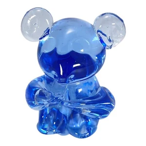Blue Art Glass Koala Bear Teddy Bear Paperweight 2.75” Tall Figurine - Picture 1 of 7