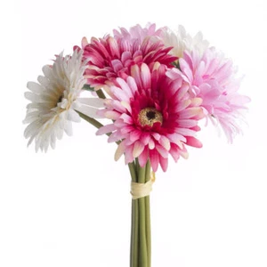 Stunning Artificial Spring Pink and White Gerbera Daisy Bouquet - Picture 1 of 3