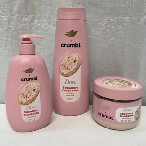 Juego de exfoliantes corporales lavado a mano pastel miga de fresa Dove x Crumbl - Imagen 1 de 4