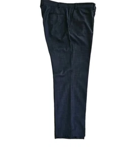 Pantalone uomo Chaps Ralph Lauren blu ardesia micro check plissettato taglia - Foto 1 di 5