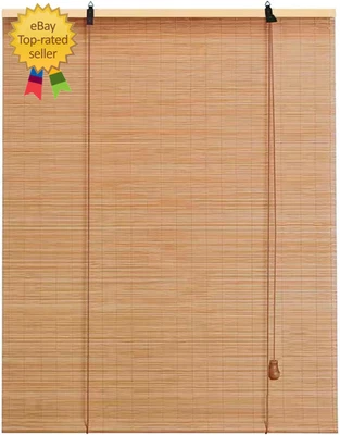 Persianas de bambú para ventanas, persianas de bambú para patio exterior, tamaño personalizado, privacidad P Foto 1 de 4
