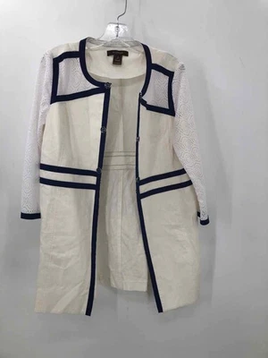 Pre-Owned Multiples Ivory Size Medium Button Jacket - Image 1 of 3