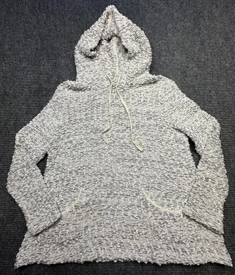 Suéter Altar'd State Mujer Pequeño Blanco Palomitas Tejido Acogedor Pullover con Capucha Foto 1 de 4