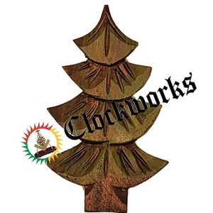 Green Hand Carved Cuckoo Clock Tree - Picture 1 of 1