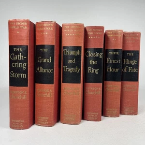 Winston Churchill The Second World War SET Complete 6 Volumes First Edition RED - Bild 1 von 14