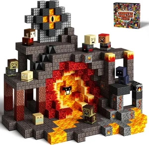 100PCS Magnetic Blocks Monster Sensory Toys for Kids, Magma World, STEM Building - Picture 1 of 6