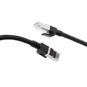 Force Power Câble Ethernet RJ45 Tressé Double Blindage S/FTP Mâle/Mâle 5m Noir - Photo 1/5