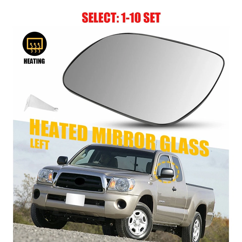 Espejo retrovisor izquierdo de vidrio para conductor Toyota Tacoma 25-11 con placa térmica y de respaldo 1-10x Foto 1 de 4