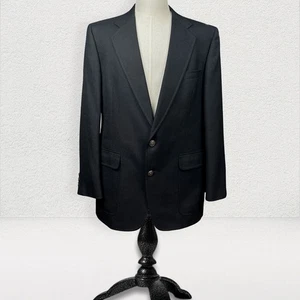 Jack Nicklaus Golden Bear Blazer Men 42 Black Metal Button Hart Schaffner & Marx - Picture 1 of 21