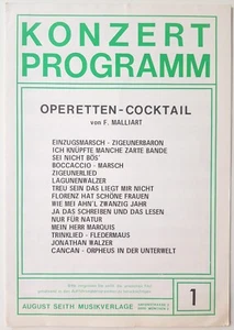 Operetten-Cocktail F. Malliart Heft 1 Potpourri für Klavier A. Seith Musikverl. - Bild 1 von 4