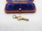 Victorian Rolled Gold Floral Pattern Watch Key Fob Antique c1860