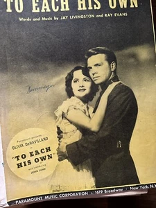 A ciascuno il suo (canzone titolo film 1946) con OLIVIA De HAVILLAND & JOHN LUND - Foto 1 di 2