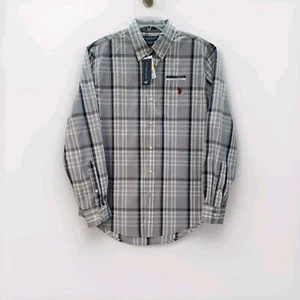US Polo Association Dress Shirt Mens Size Med Long Sleeve Button Up Striped NWT - Picture 1 of 14