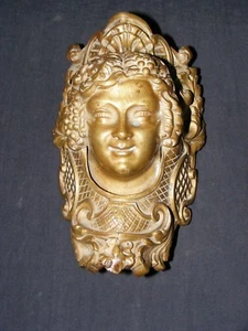 Ornate Victorian 1800's Brass Face Mechanical Billiard Table Pocket Drop Plate - Picture 1 of 7