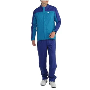 MIZUNO Golf Move Rain Suit II E2MG2A01 Detachable Sleeves Blue Size M NEW JAPAN - Picture 1 of 5