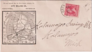 City Milling Co Vicksburg Michigan Illust advt cover RI cancel (g423) - Picture 1 of 2