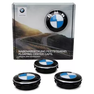 BMW Set of 4 Floating Level Alloy Wheel Centre Caps 56mm 36122455268 - Picture 1 of 6