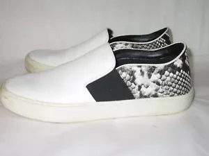 Women's Shoes Marc Fisher Cidni Slip On Fashion Sneaker Snake White Size 9.5. - Picture 1 of 6