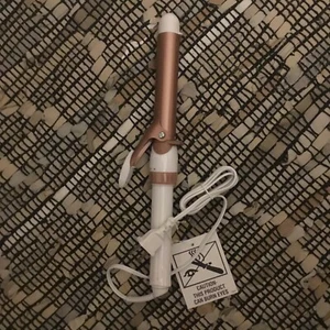 Conair Double Ceramic Curling Iron 1 Inch Curling Wand White / Rose Gold - Picture 1 of 4