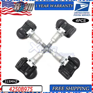 For Mitsubishi Lancer Outlander Sport 4PCS TPMS Tire Pressure Sensors 4250B975 - Picture 1 of 12