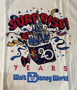 Vintage 1991 Walt Disney World 20th Anniversary T-Shirt - Large - NEW IN BAG