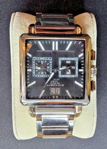 ADee Kaye AK8028 - MB All Stainless Steel Men's Water Resistant 3ATM Swiss Parts - Picture 1 of 8